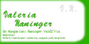 valeria maninger business card